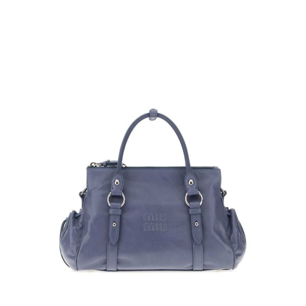 Miu Miu Women Cerulean Blue Leather Handbag